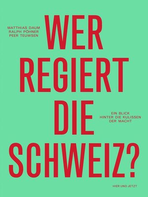 cover image of Wer regiert die Schweiz?